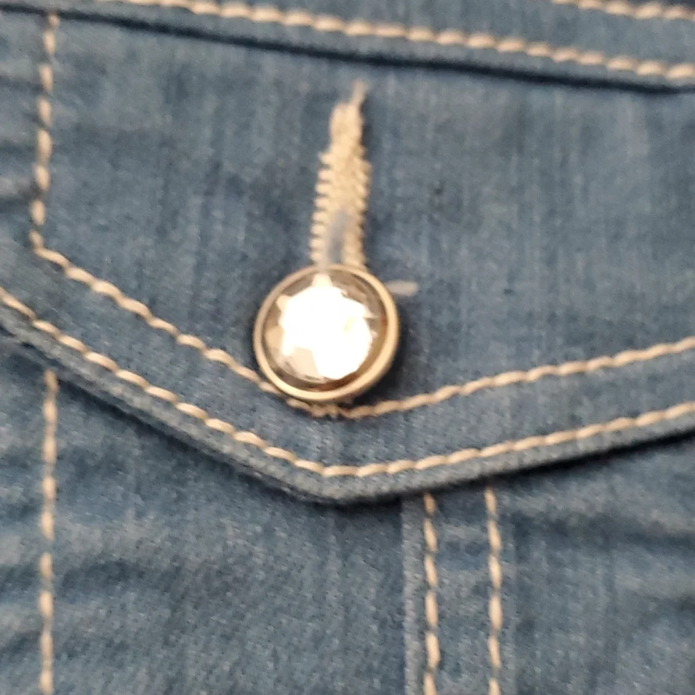 Cropped Blue Denim Jean Jacket shrug - Picture 7 of 9